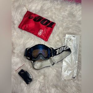 100% Armega dirtbike blue Mirror Lens Off-Road Motorcycle Motocross Goggles